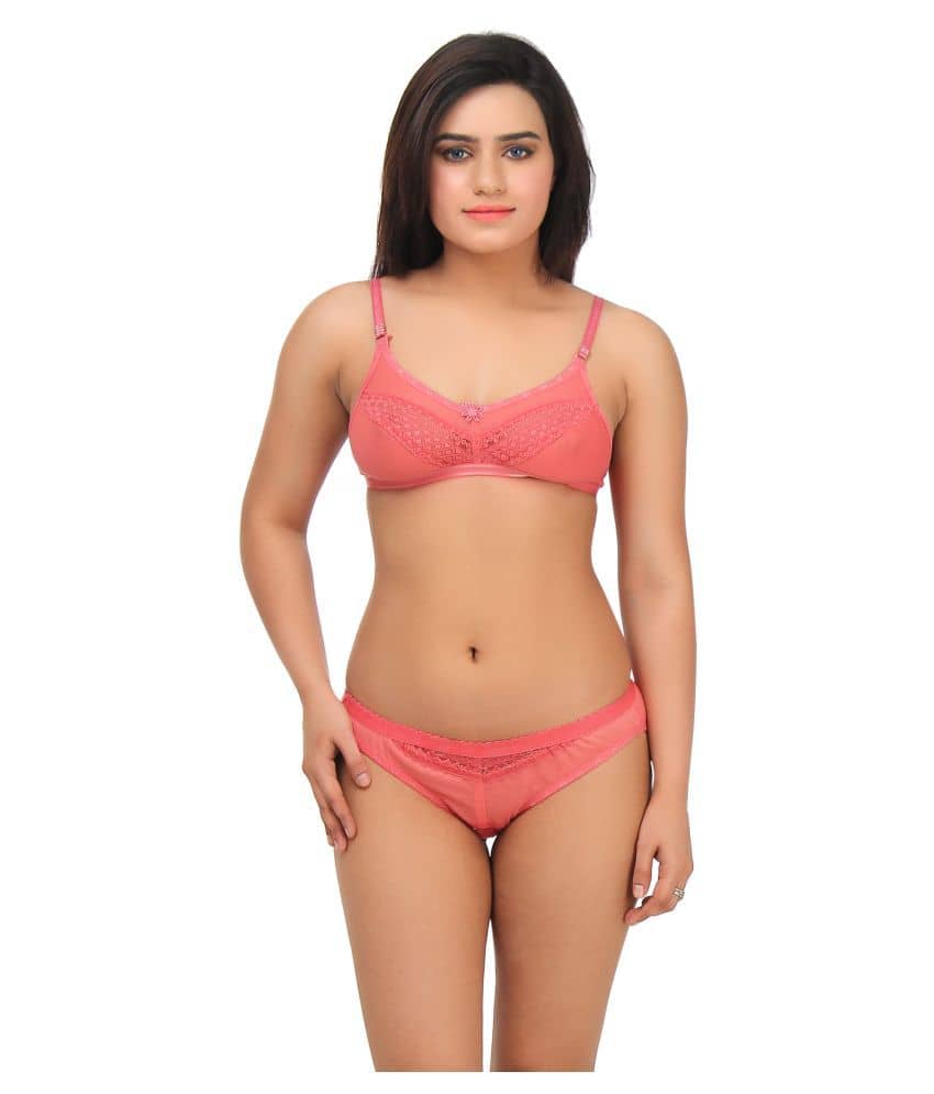 TCG Pink Lace Bra & Panty Set