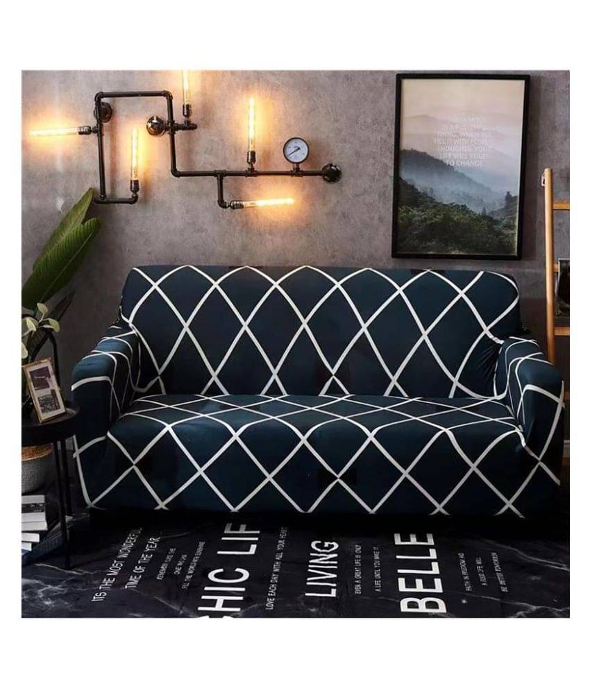     			House Of Quirk 3 Seater Polyester Single Sofa Cover Set