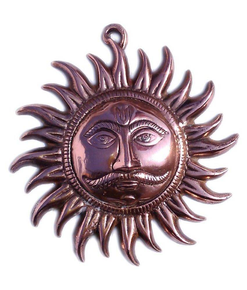     			JSK COLLECTION  Brown Aluminium Lord Surya Idol