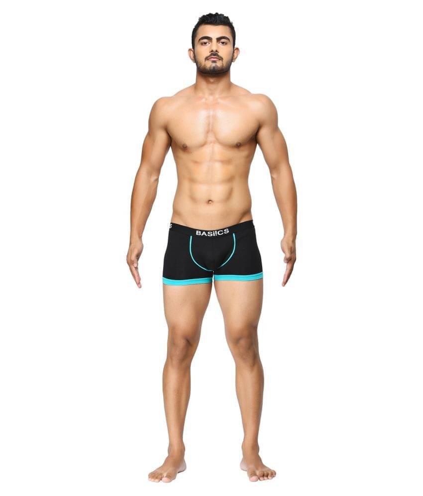     			La Intimo Pack of 1 Cotton Trunk For Men's ( Black )