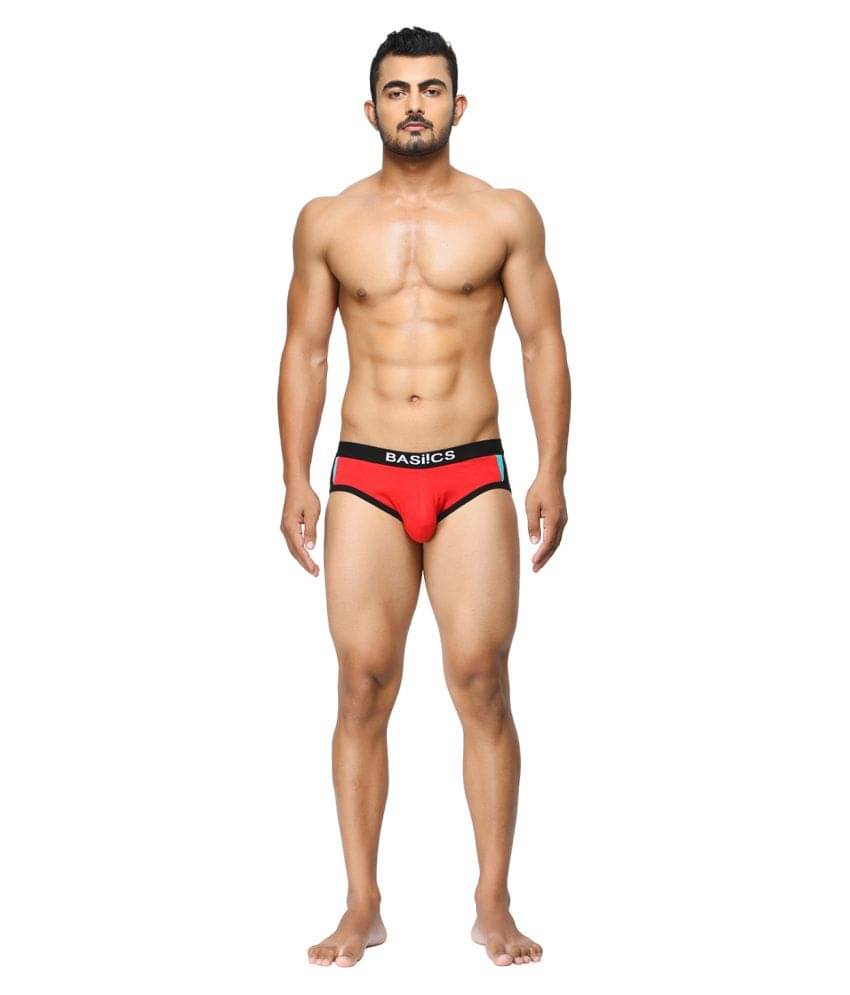     			La Intimo Pack of 1 Cotton Briefs For Men's ( Red )