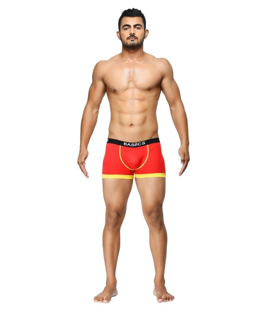    			La Intimo Pack of 1 Cotton Trunk For Men's ( Red )