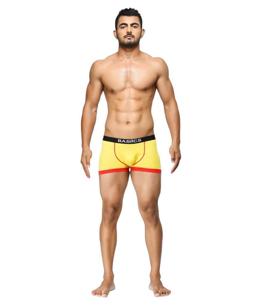 La Intimo Pack of 1 Cotton Trunks For Men's ( Yellow ) La Intimo Pack of 1 Cotton Trunks For Men's ( Yellow )