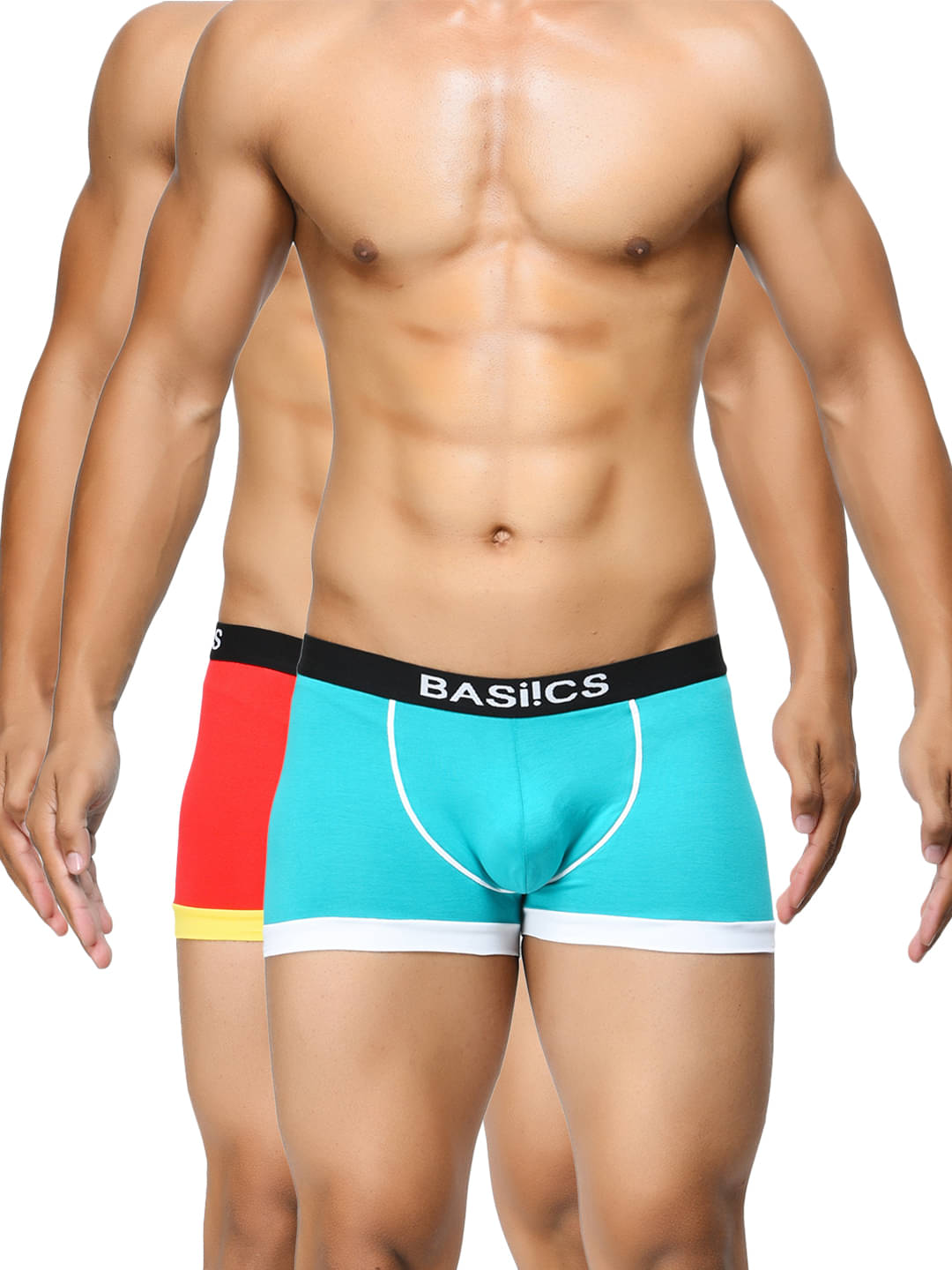     			BASIICS By La Intimo Pack of 2 Cotton Trunk For Men's ( Multi )