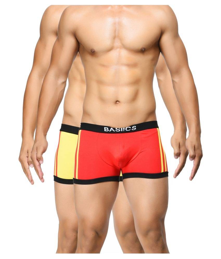 BASIICS By La Intimo Pack of 2 Cotton Trunk For Men's ( Multi ) BASIICS By La Intimo Pack of 2 Cotton Trunk For Men's ( Multi )