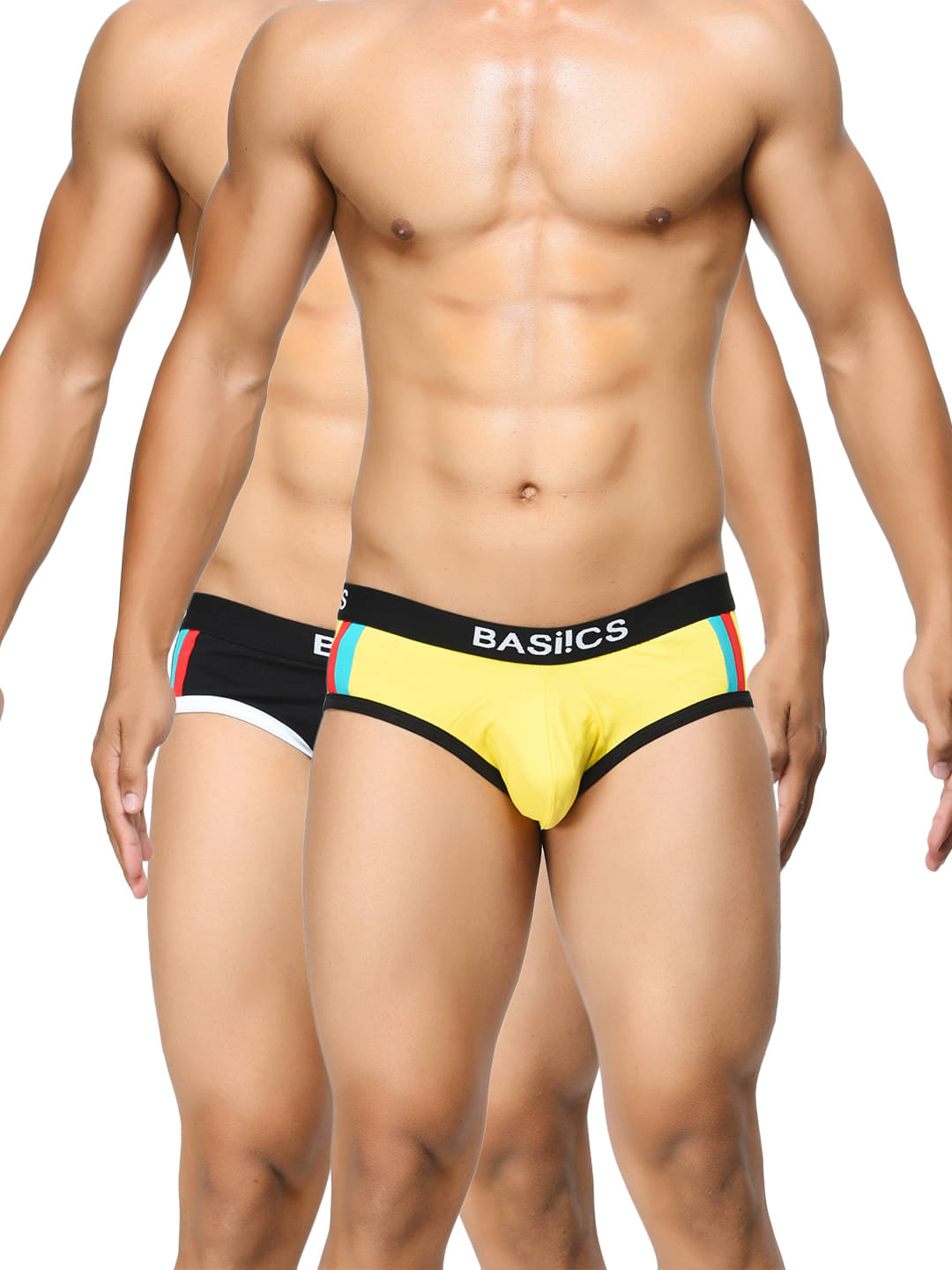 BASIICS By La Intimo Pack of 2 Cotton Briefs For Men's ( Multi ) BASIICS By La Intimo Pack of 2 Cotton Briefs For Men's ( Multi )