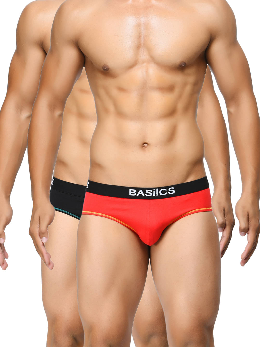 BASIICS By La Intimo Pack of 2 Cotton Briefs For Men's ( Multi ) BASIICS By La Intimo Pack of 2 Cotton Briefs For Men's ( Multi )
