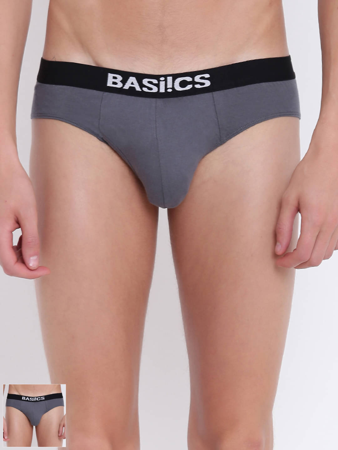 BASIICS By La Intimo Pack of 2 Cotton Briefs For Men's ( White ) BASIICS By La Intimo Pack of 2 Cotton Briefs For Men's ( White )