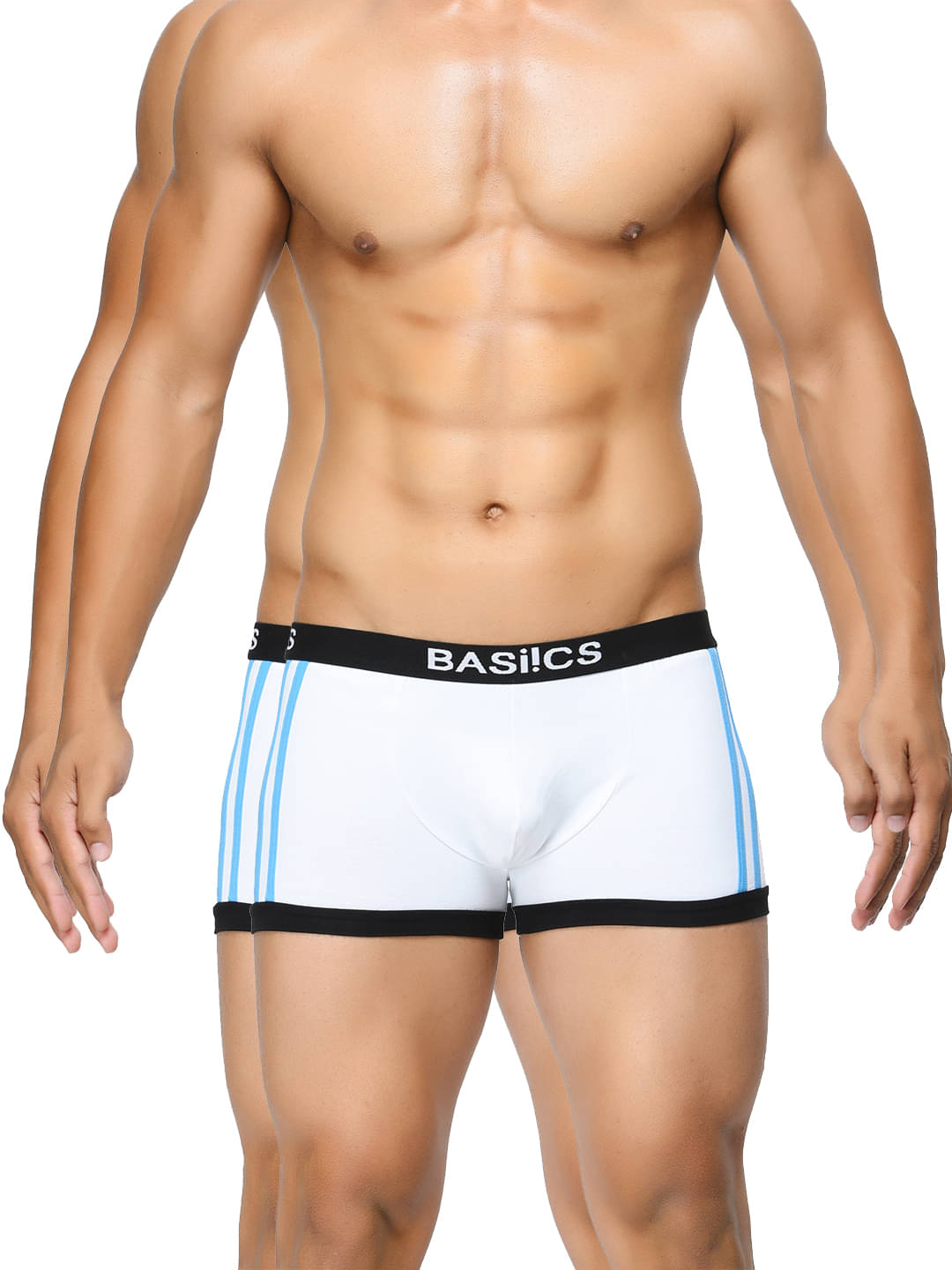     			BASIICS By La Intimo Pack of 2 Cotton Trunk For Men's ( White )