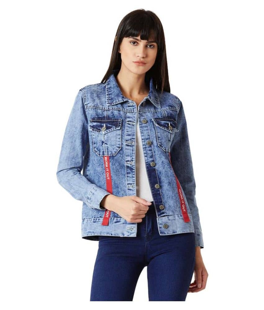 Miss Chase Cotton Blue Jackets - Jackets & Coats | Buy online on ZillyBuy