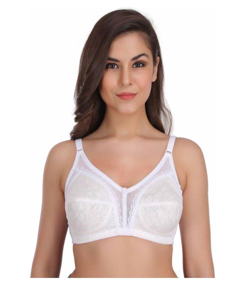 Eve's Beauty Net/Mesh Non Padded Women's Minimizer Bra ( White ) Eve's Beauty Net/Mesh Non Padded Women's Minimizer Bra ( White )