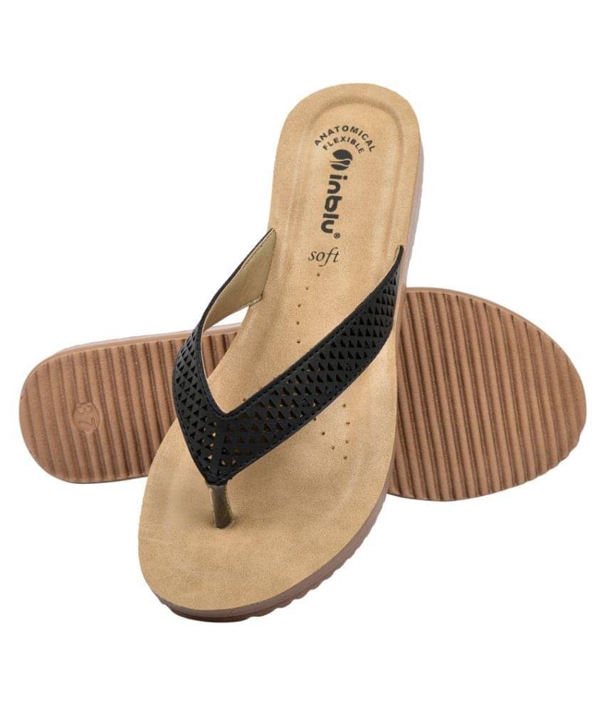     			Inblu Black Slippers