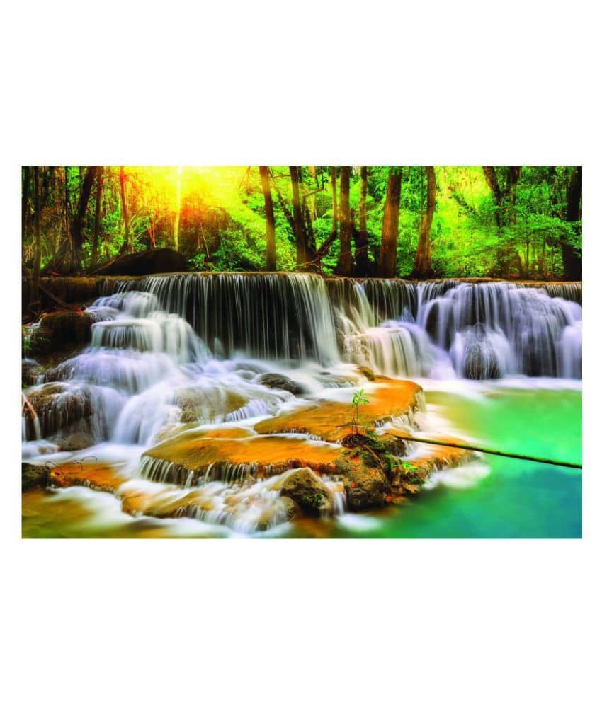 Otil Natural Waterfall Image Nature Paper Wall Poster Without Frame