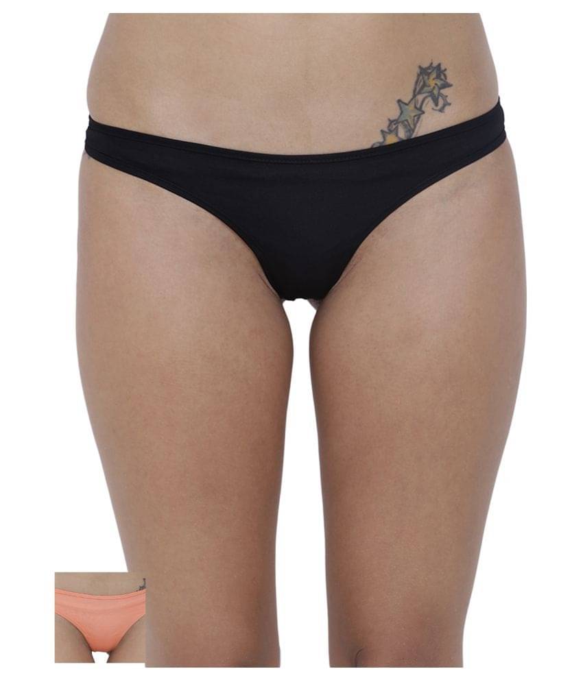     			BASIICS By La Intimo Pack of 2 Polyester Women's Thongs ( Multi Color )