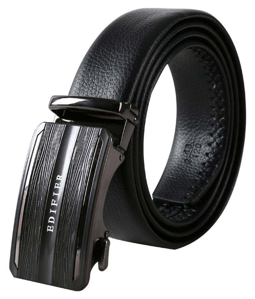     			Edifier Black Leather Casual Belt
