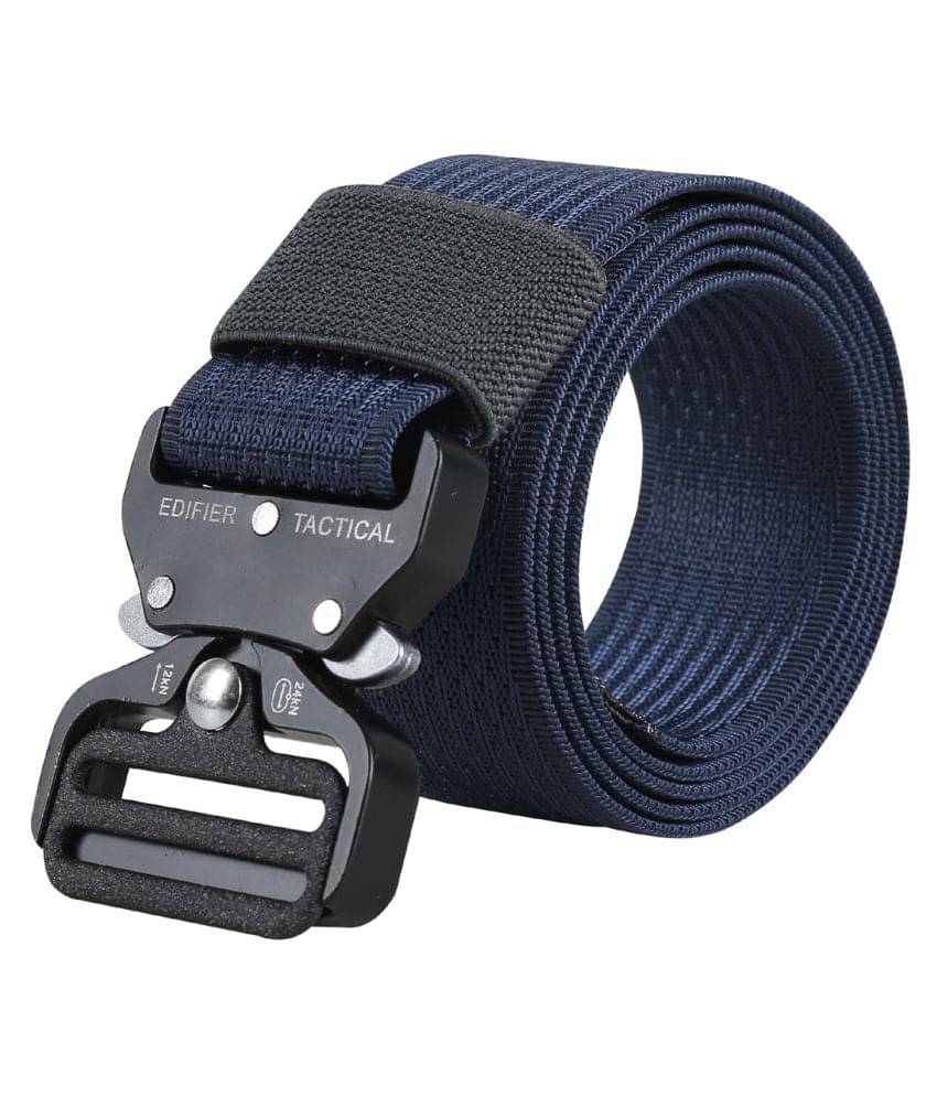 Edifier - Blue Leather Men's Casual Belt ( Pack of 1 ) Edifier - Blue Leather Men's Casual Belt ( Pack of 1 )