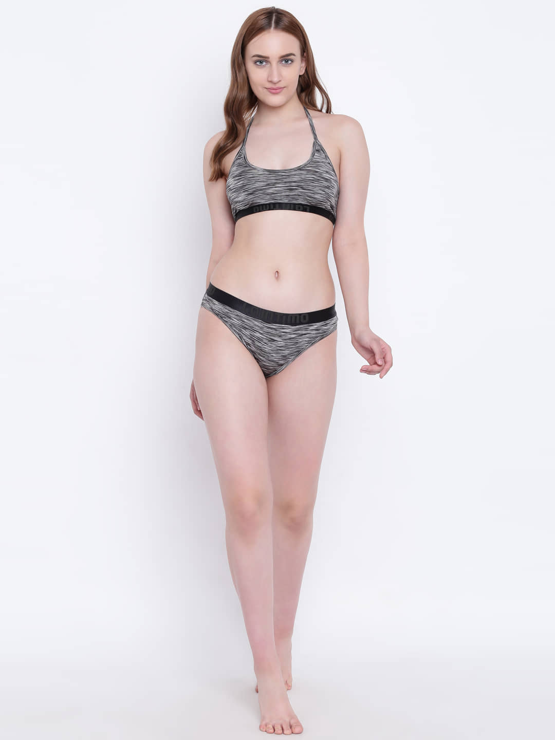 La Intimo Polyester Women's Push Up Bra ( Grey )
