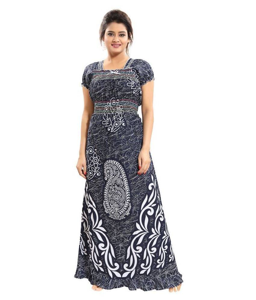 Nighty king Cotton Nighty & Night Gowns - Multi Color     			Nighty king Cotton Nighty & Night Gowns - Multi Color