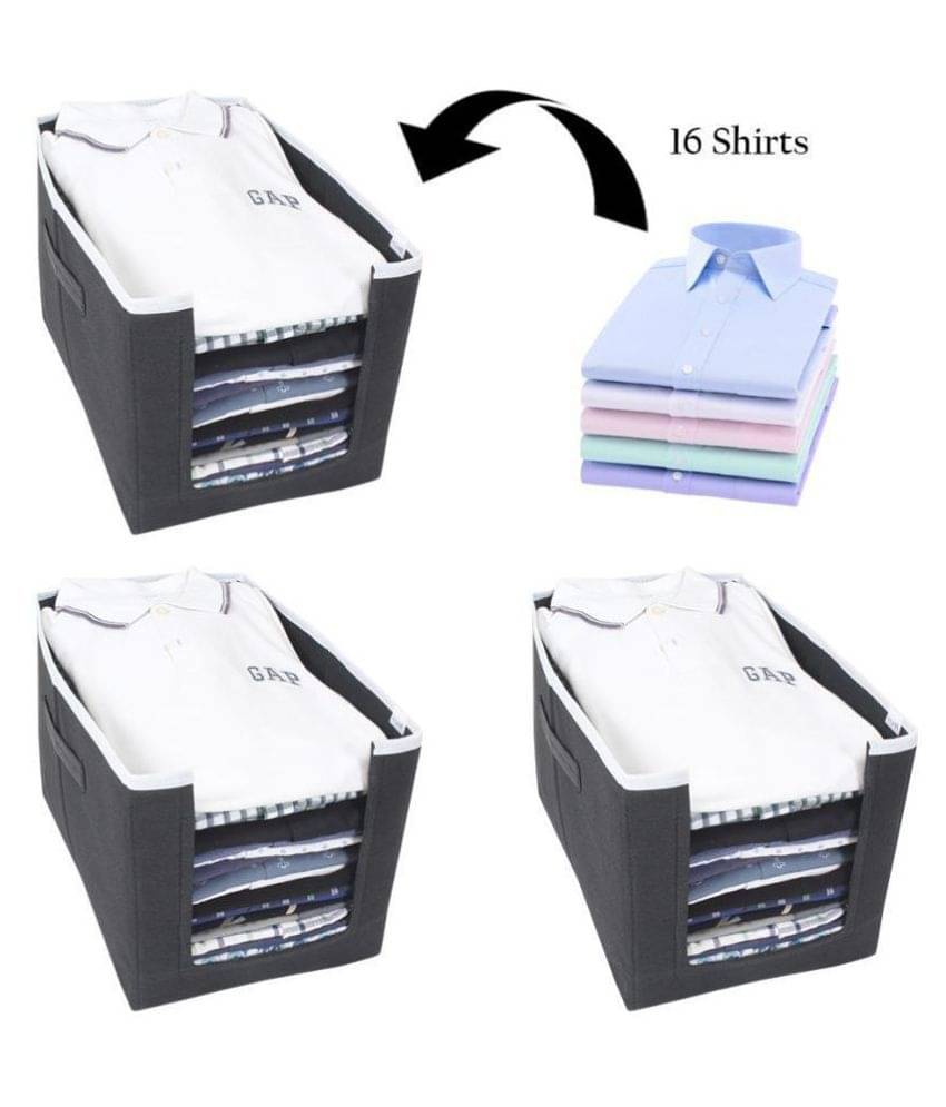 PrettyKrafts Shirt Stacker Set of 3- Closet Organizer - Shirts and Clothing Organizer PrettyKrafts Shirt Stacker Set of 3- Closet Organizer - Shirts and Clothing Organizer