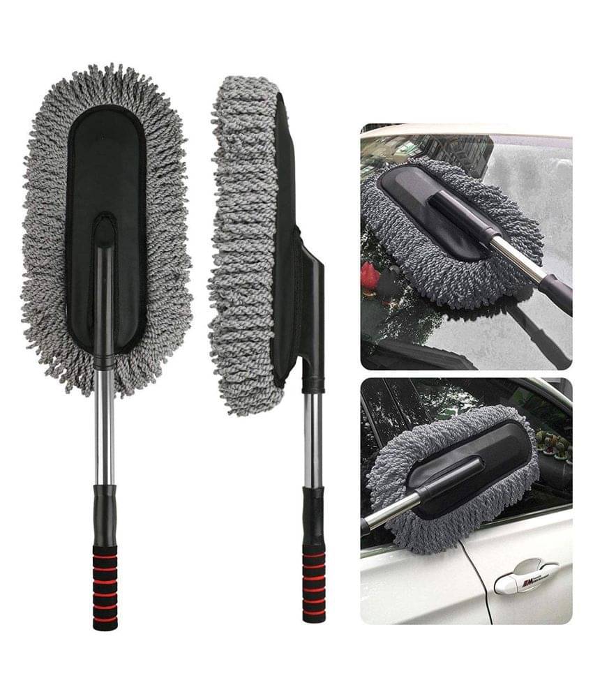     			Scratch-Free Car Cleaning Microfibre Telescopic Duster for Car Cleaing or Washing (Multi color) -1 piece