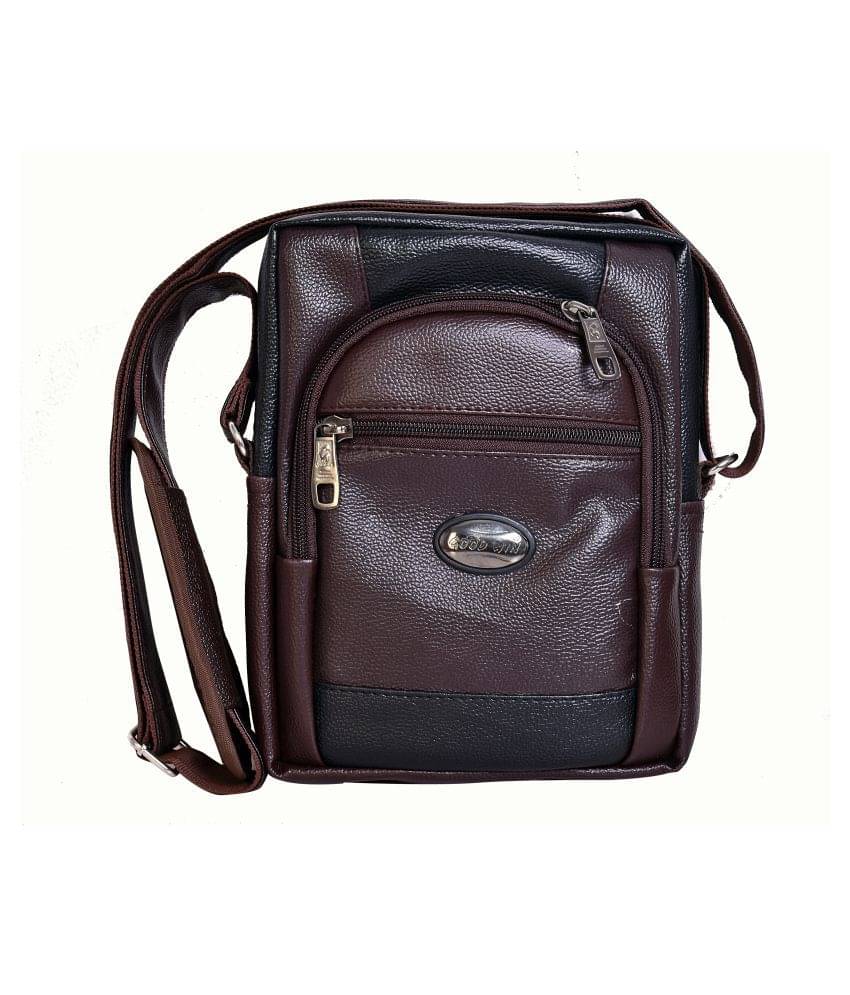     			Goodwin Brown P.U. Office Messenger Bag