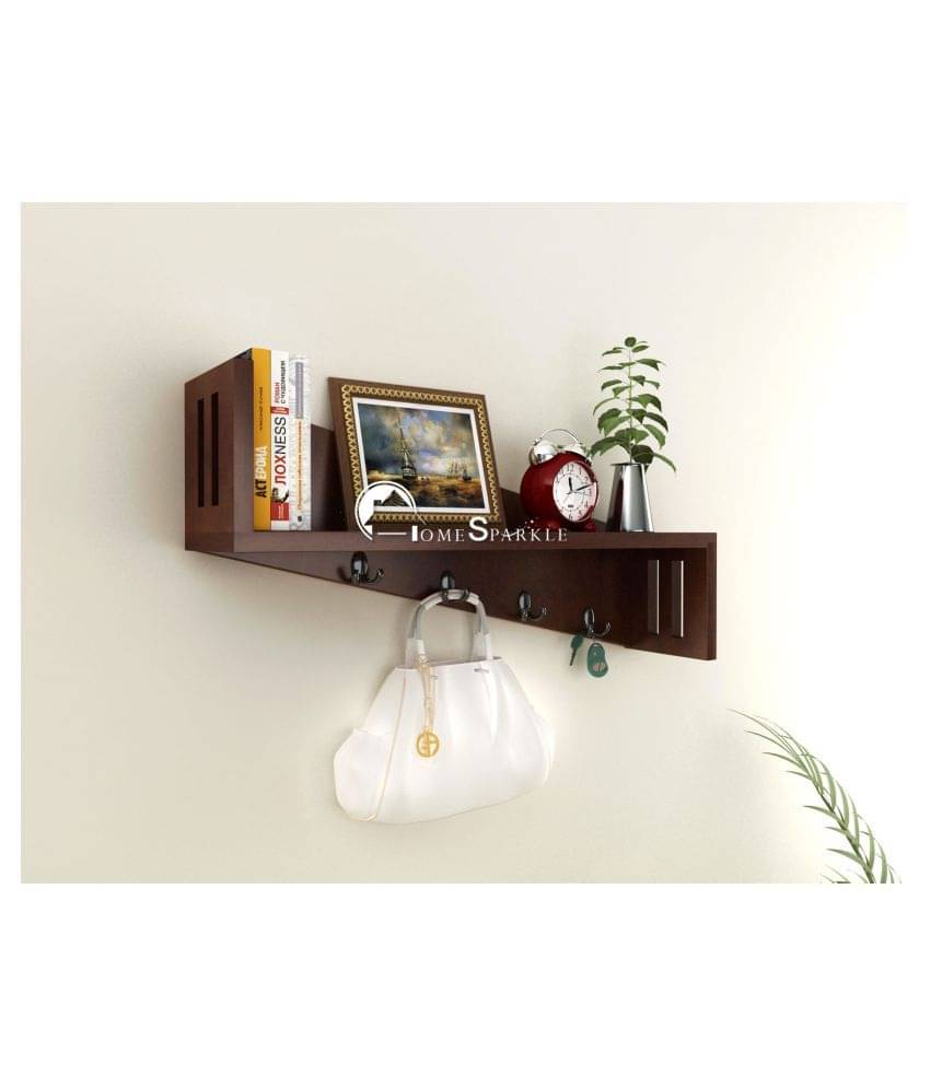     			Home Sparkle Floating Shelves Brown MDF - Pack of 1