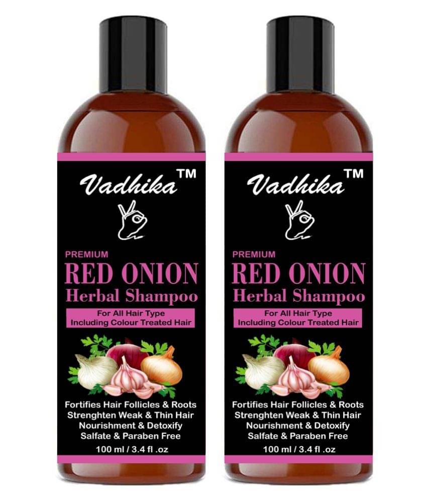    			Vadhika Premium RED ONION HERBAL SHAMPOO FOR REGROWTH Shampoo 200 mL Pack of 2