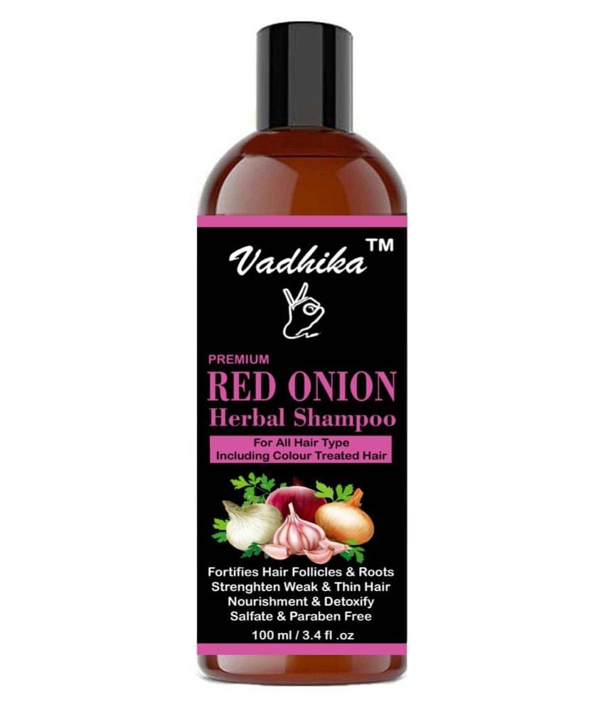 Vadhika Premium Red Onion Herbal shampoo For Growth Shampoo 100 mL Vadhika Premium Red Onion Herbal shampoo For Growth Shampoo 100 mL