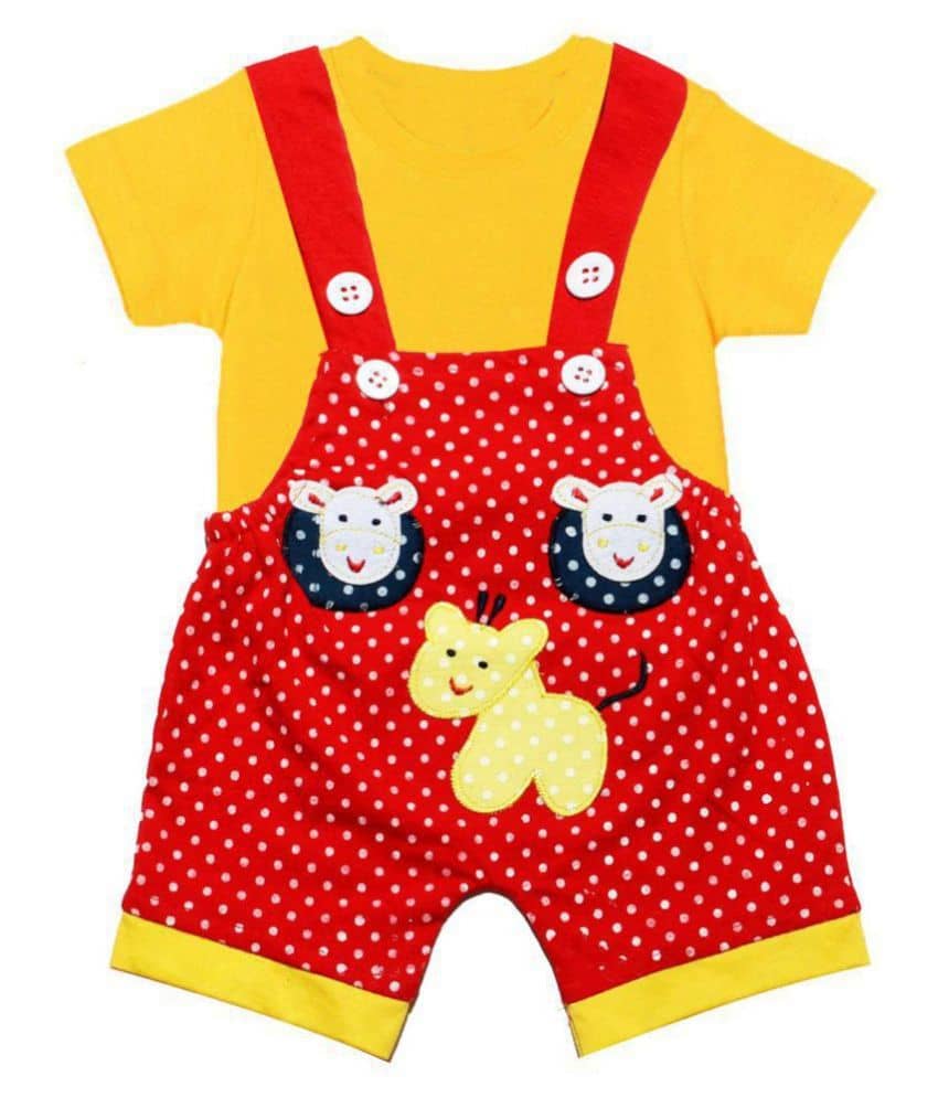 Babeezworld Baby Girls 100% Cotton ( Multicolor )