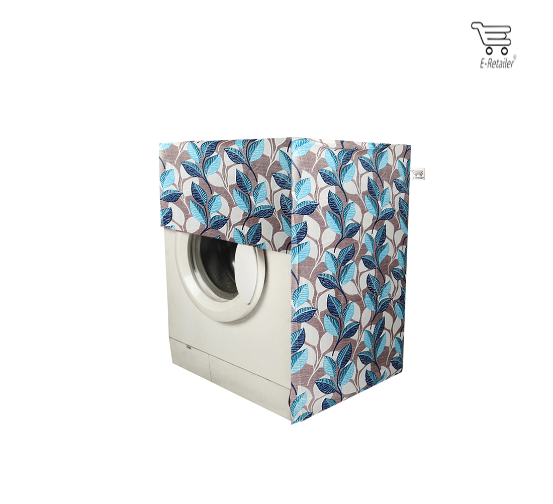     			E-Retailer Single Polyester Blue Washing Machine Cover for Universal 7 kg Front Load