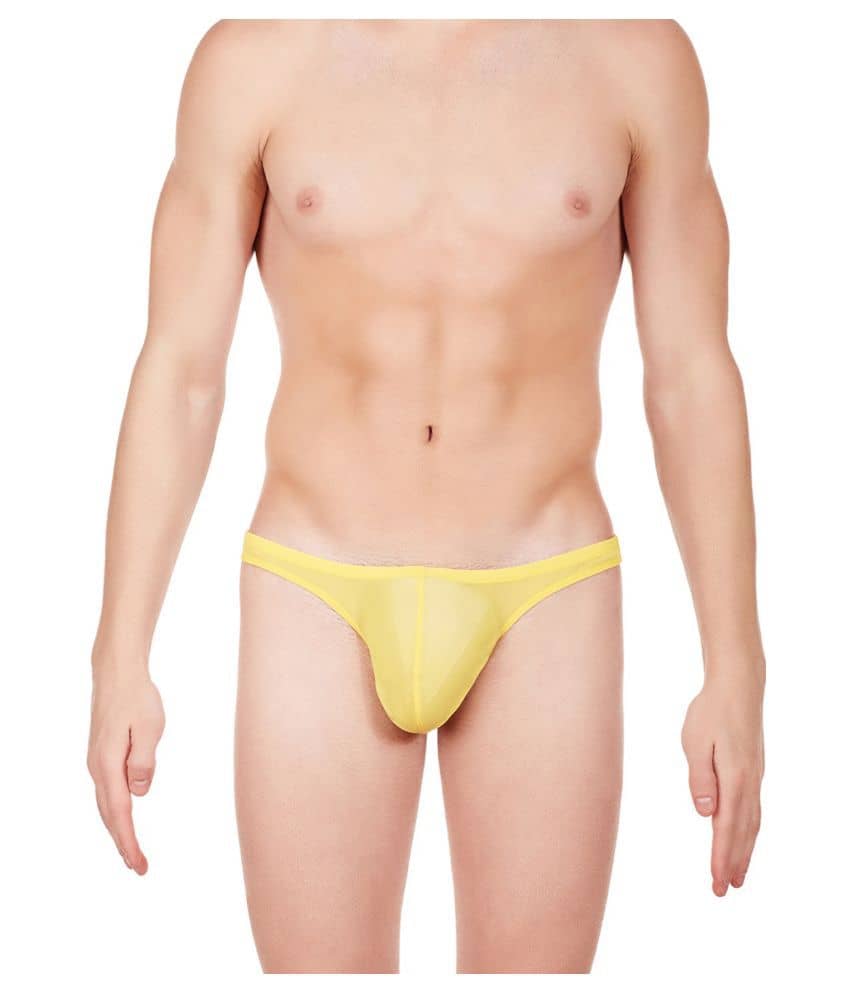 La Intimo Pack of 1 Nylon Trunks For Men's ( Yellow )