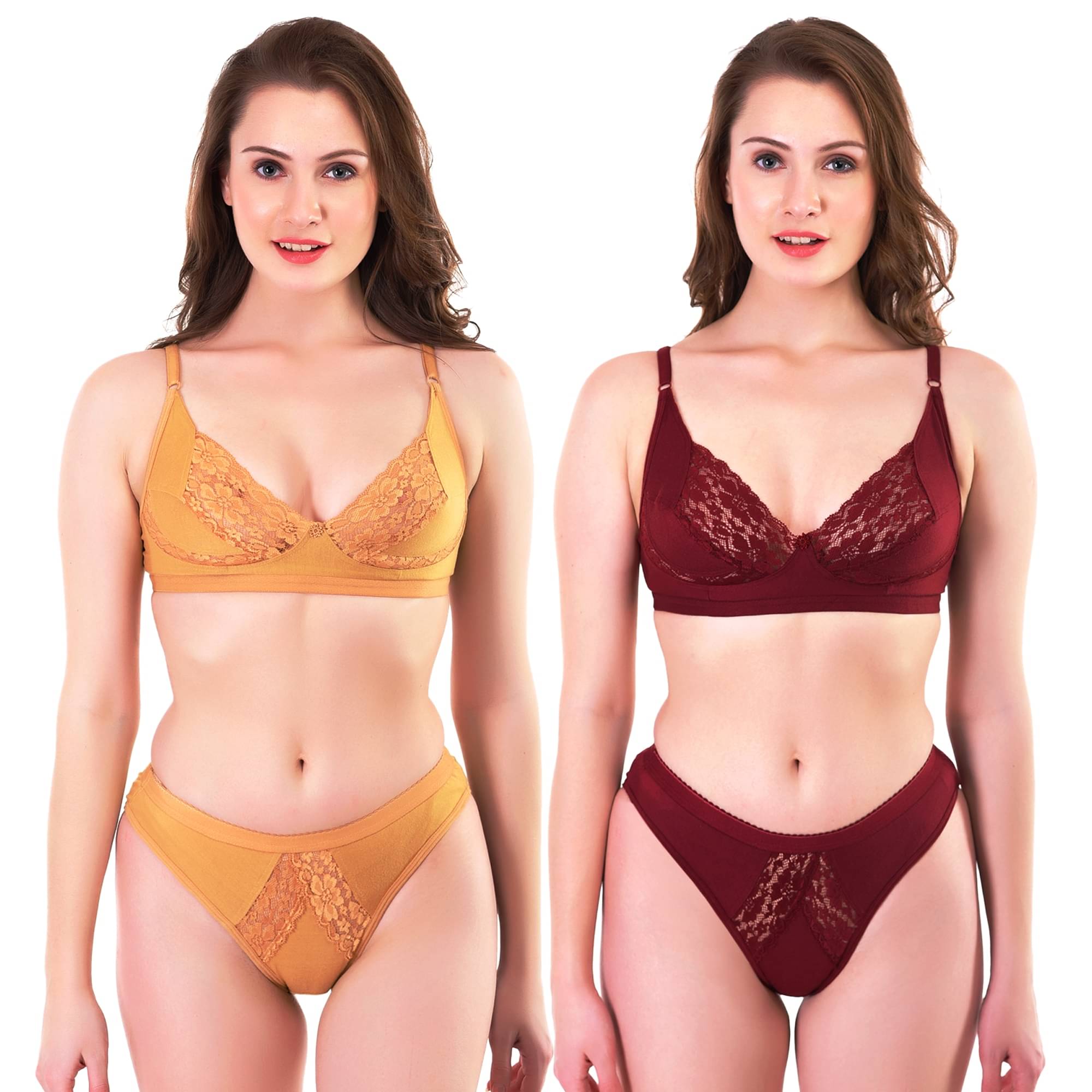     			TCG Multi Color Cotton Lycra Bra & Panty Set