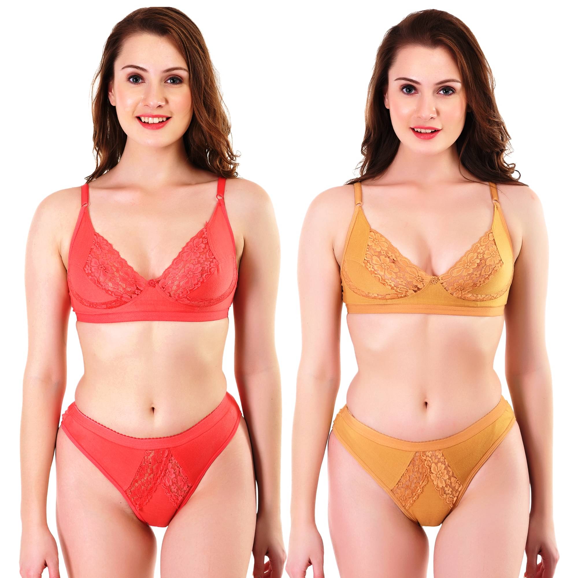 TCG Multi Color Cotton Lycra Bra & Panty Set TCG Multi Color Cotton Lycra Bra & Panty Set