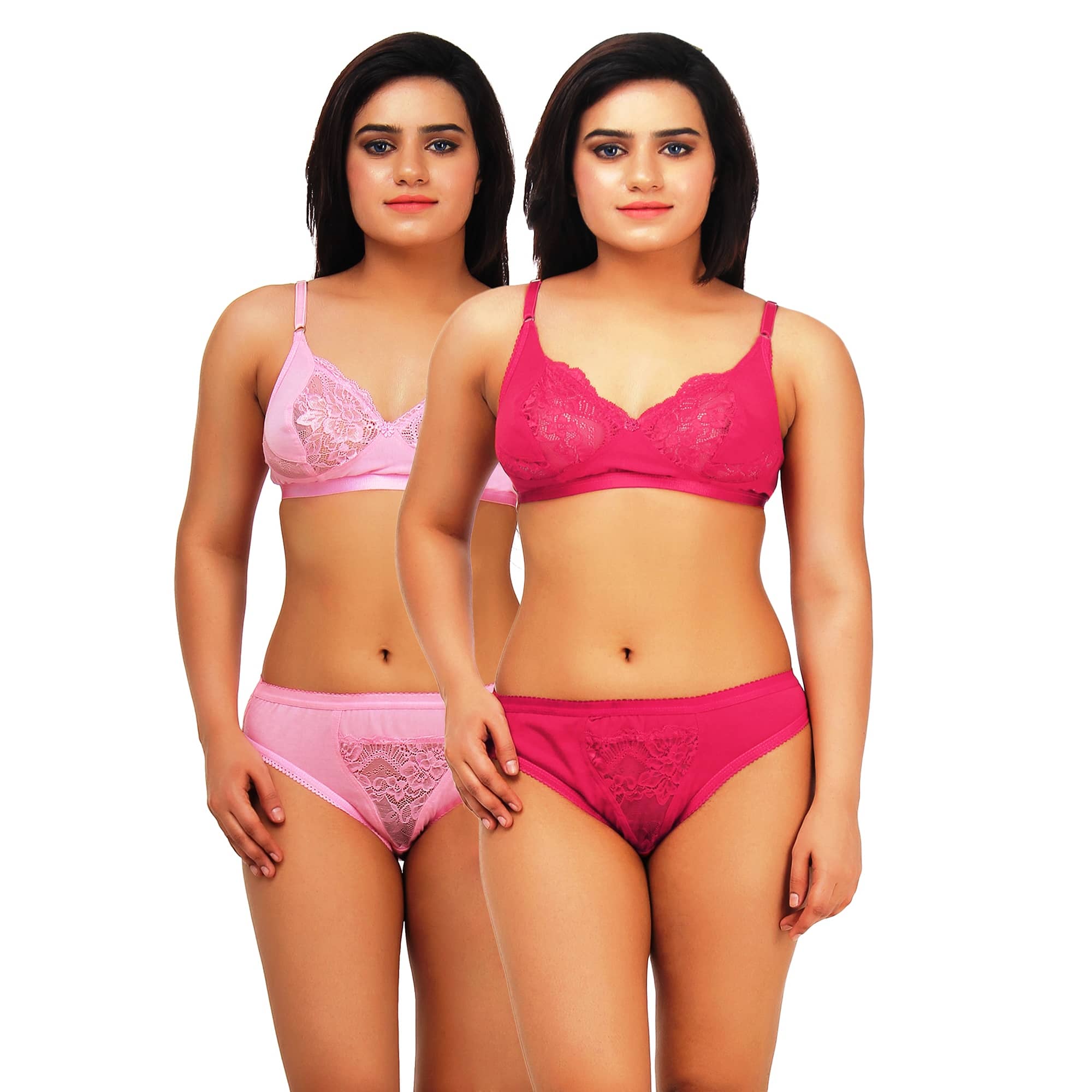 TCG Multi Color Cotton Lycra Bra & Panty Set