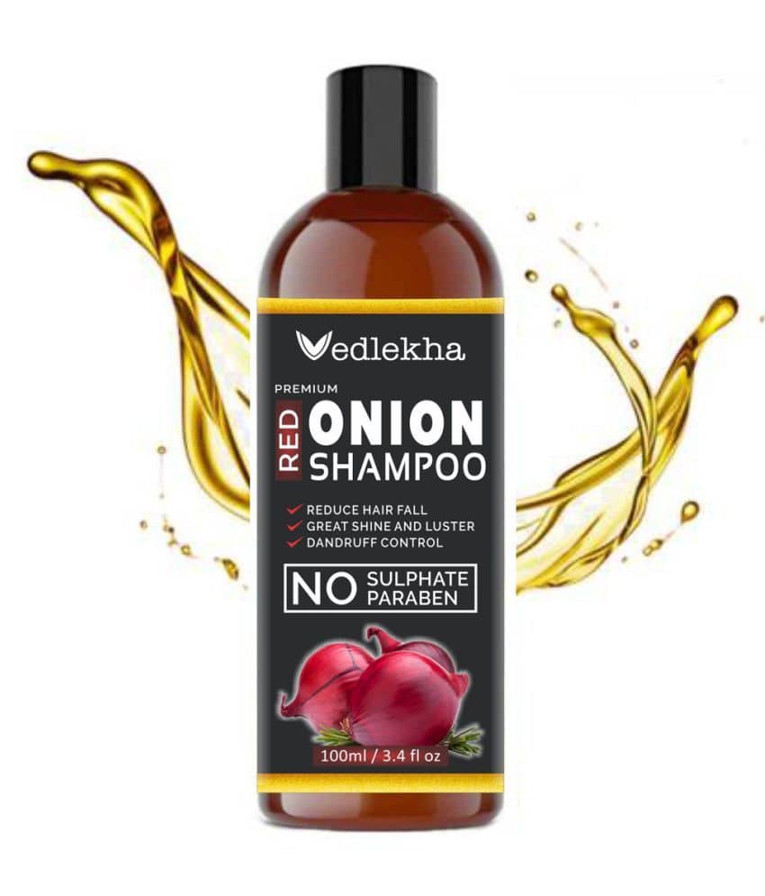 Vedlekha Natural & Organic Red Onion Shampoo for Hair Growth & Hair Fall Control Shampoo 100 mL