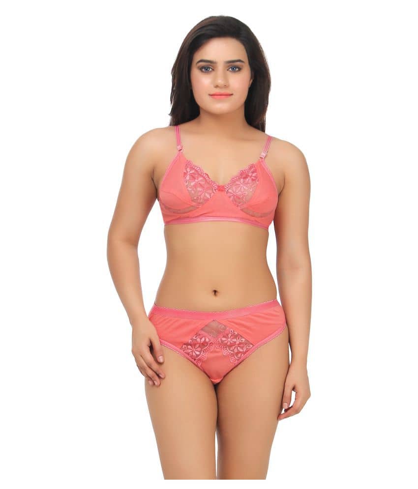 TCG Pink Lace Bra & Panty Set