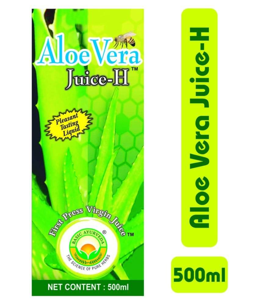     			Basic Ayurveda Aloevera  Juice(With Honey) Liquid 500 ml Pack of 3