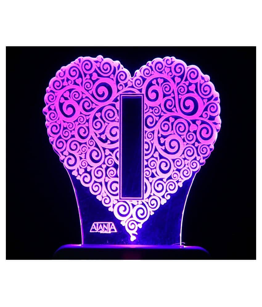 SUPER AJANTA Alfabet I 2170 3D Night Lamp Multi - Pack of 1 - Electricals | Buy online on ZillyBuy