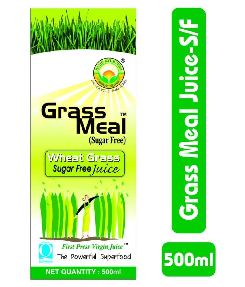 Basic Ayurveda Grass Meal Juice Sugar Free Liquid 500 ml Pack Of 2 Basic Ayurveda Grass Meal Juice Sugar Free Liquid 500 ml Pack Of 2