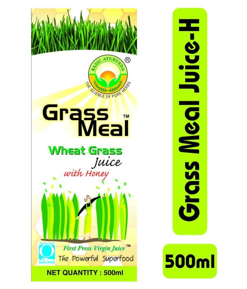     			Basic Ayurveda Grass Meal Juice With Honey Liquid 500 ml Pack Of 2