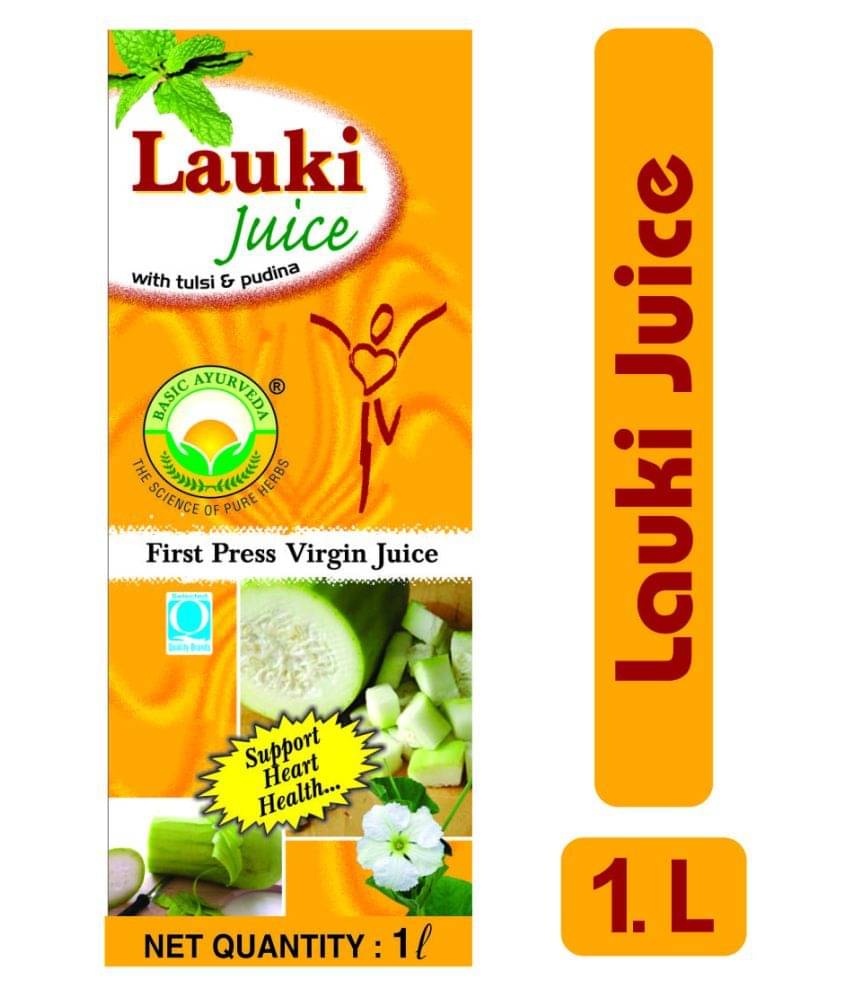    			Basic Ayurveda Lauki Ras (Bottle Gourd Juice) Liquid 1000 ml Pack of 3