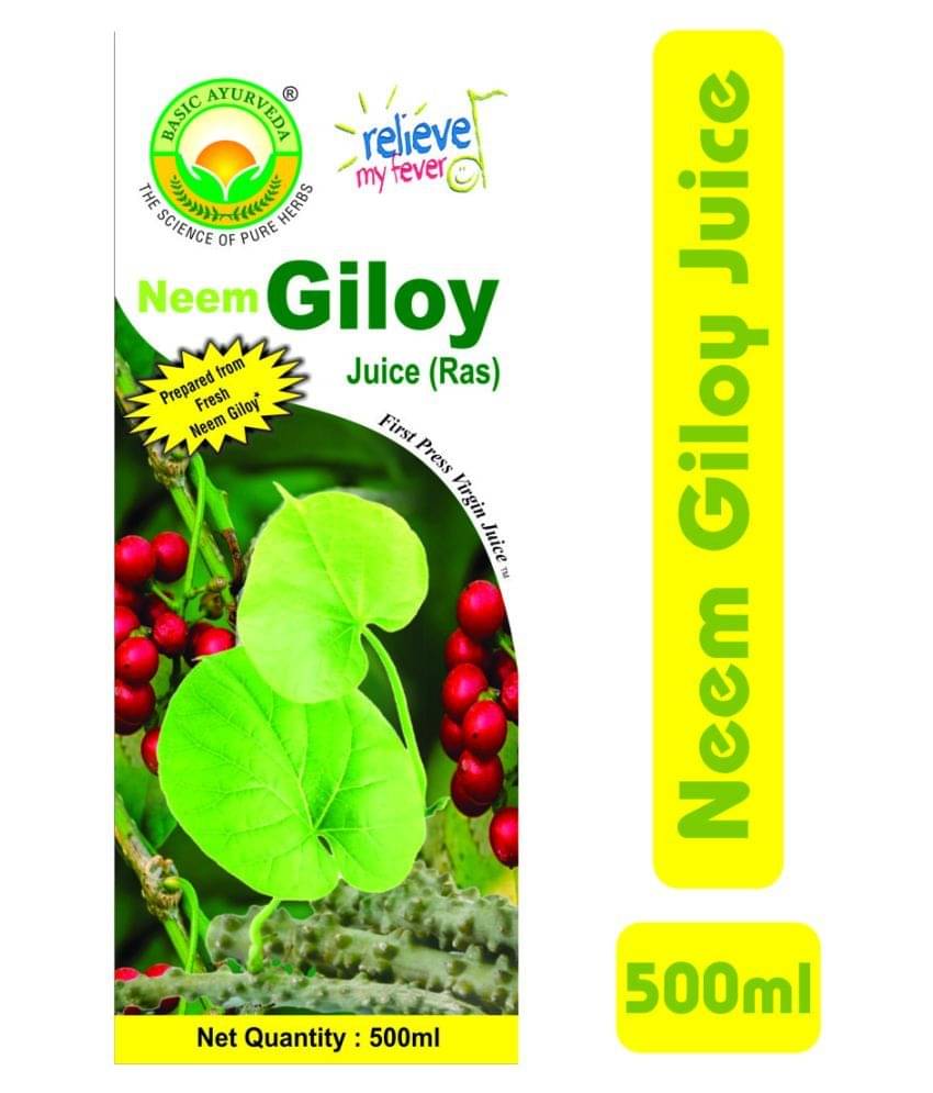    			Basic Ayurveda Neem Giloy Juice Liquid 500 ml Pack of 3