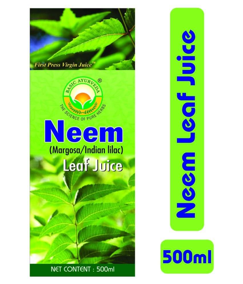     			Basic Ayurveda Neem Leaf (Margosa )Juice Liquid 500 ml Pack of 3