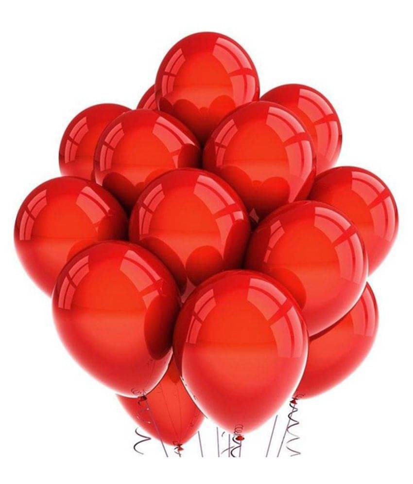     			Kiran Enterprises Red Balloons - Pack of 50