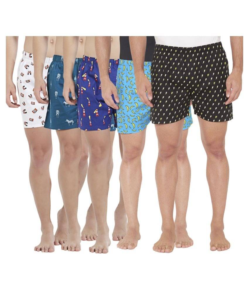     			XYXX Pack of 5 Cotton Boxers For Men's ( Multi )
