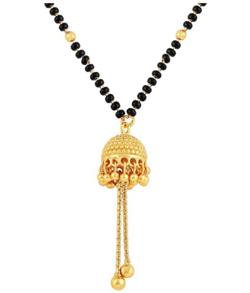 Asmitta Royal Jhumki Pendent Gold Plated Princess Style Mangalsutra For Women Asmitta Royal Jhumki Pendent Gold Plated Princess Style Mangalsutra For Women