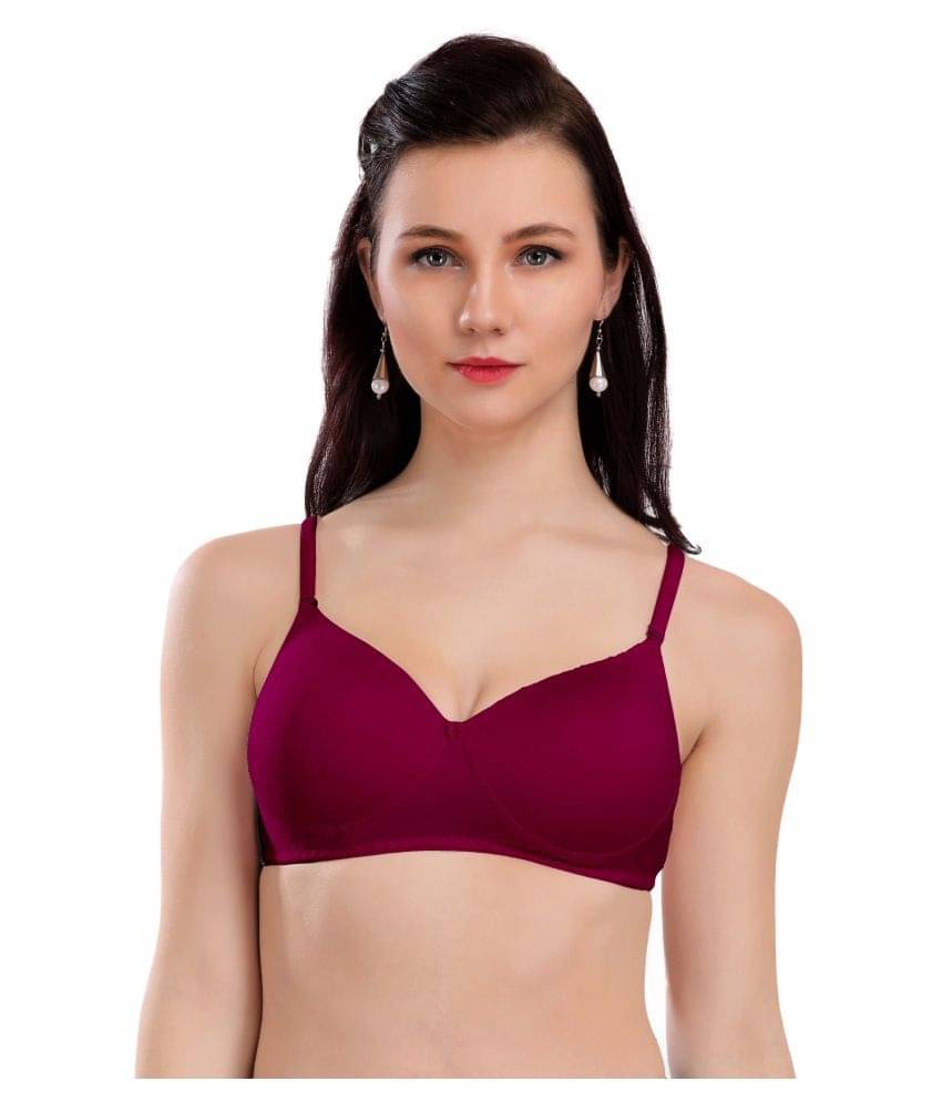 Eve's Beauty Cotton Women's T-Shirt Bra ( Purple ) Eve's Beauty Cotton Women's T-Shirt Bra ( Purple )