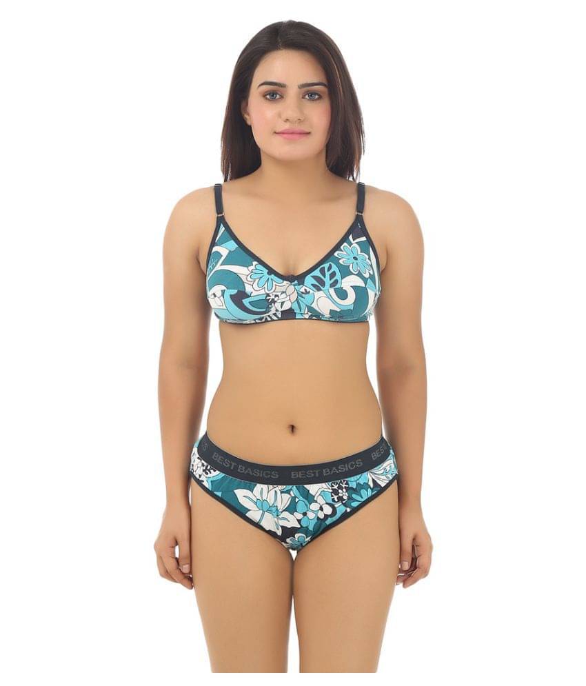 TCG Multi Color Cotton Bra & Panty Set TCG Multi Color Cotton Bra & Panty Set