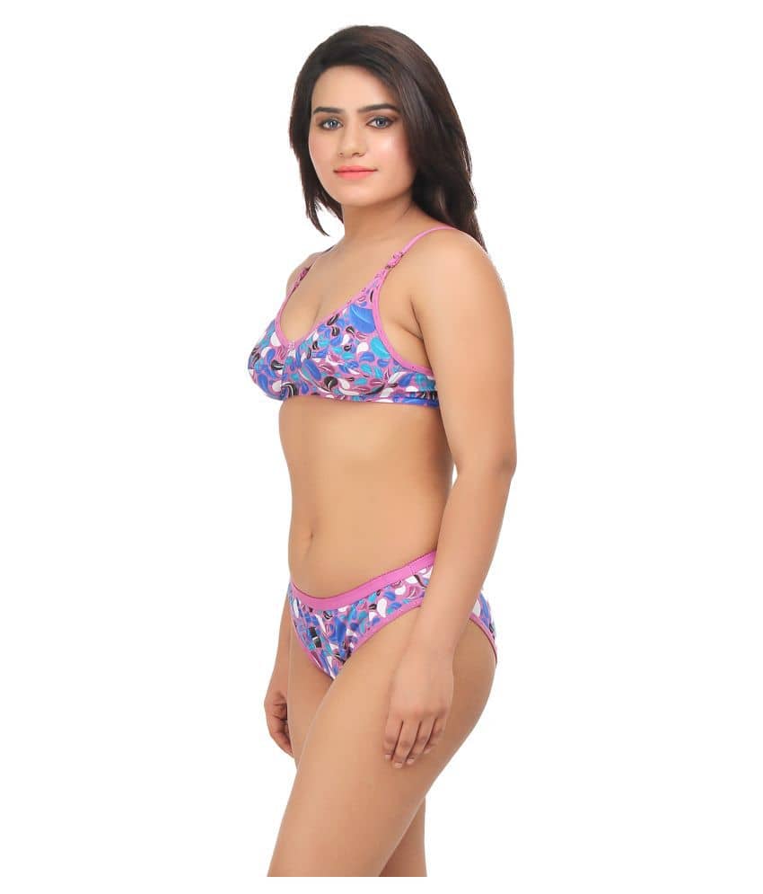 TCG Purple Cotton Bra & Panty Set