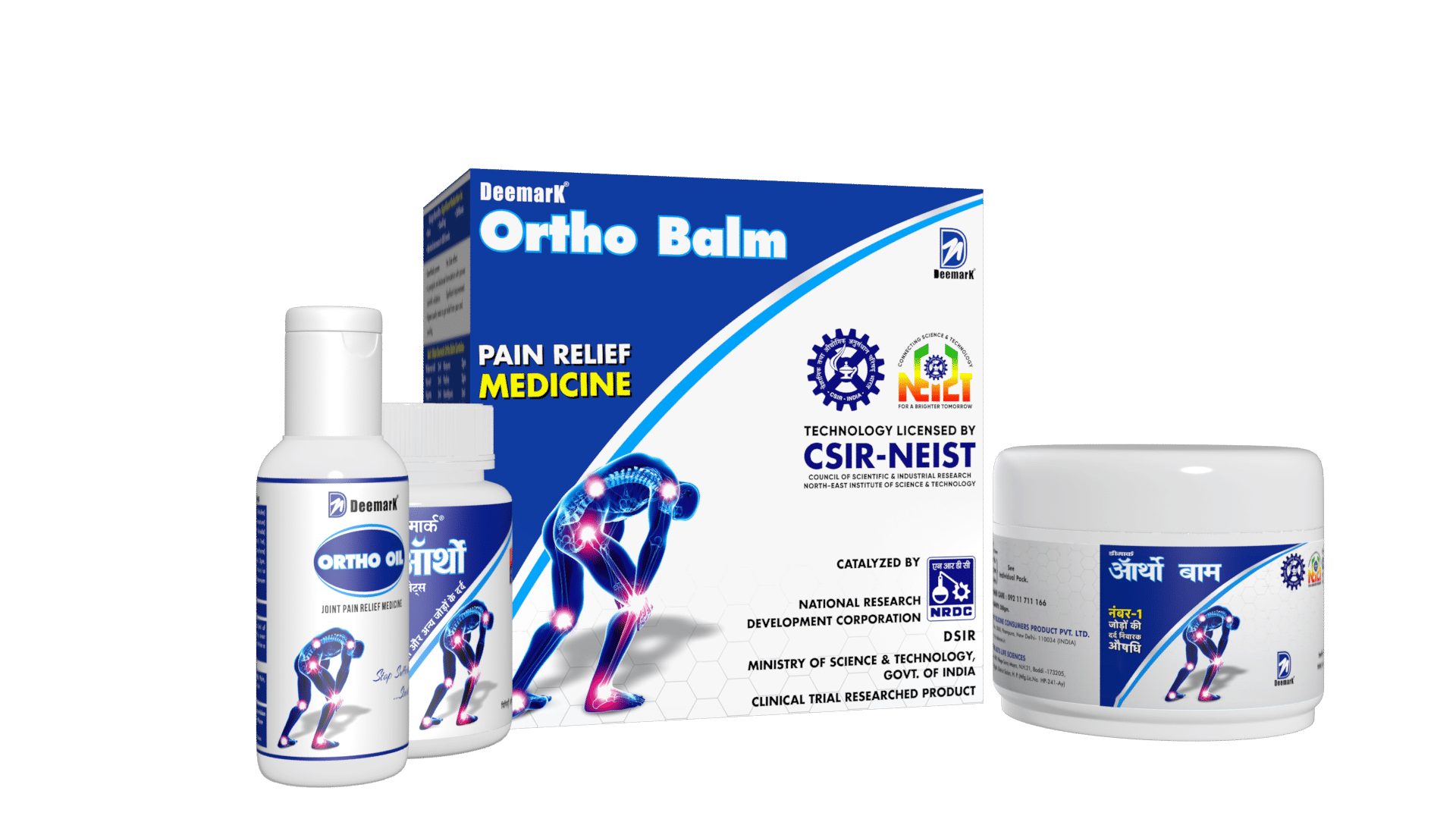     			Deemark Pain Relief Balm for Joint Pain, Back Pain, Knee Pain, Shoulder Pain (Pack of 3)